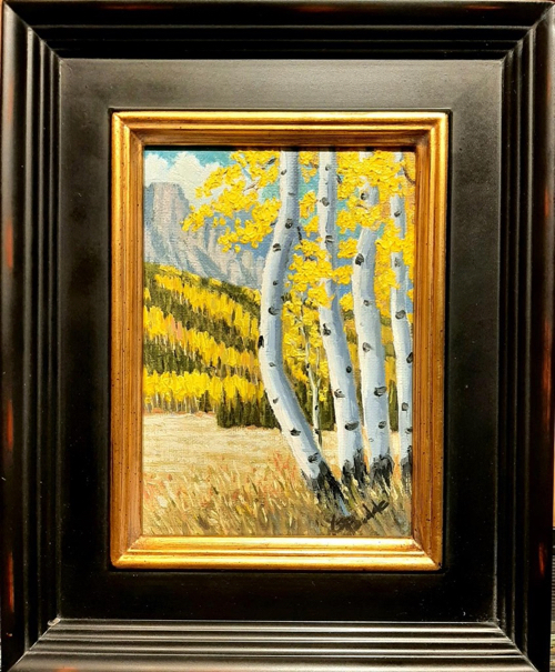 Click to view detail for Fall Leaning Tree 7x5 $190